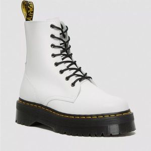 Dr. Marten’s Jadon Boot Smooth Leather Platform - White